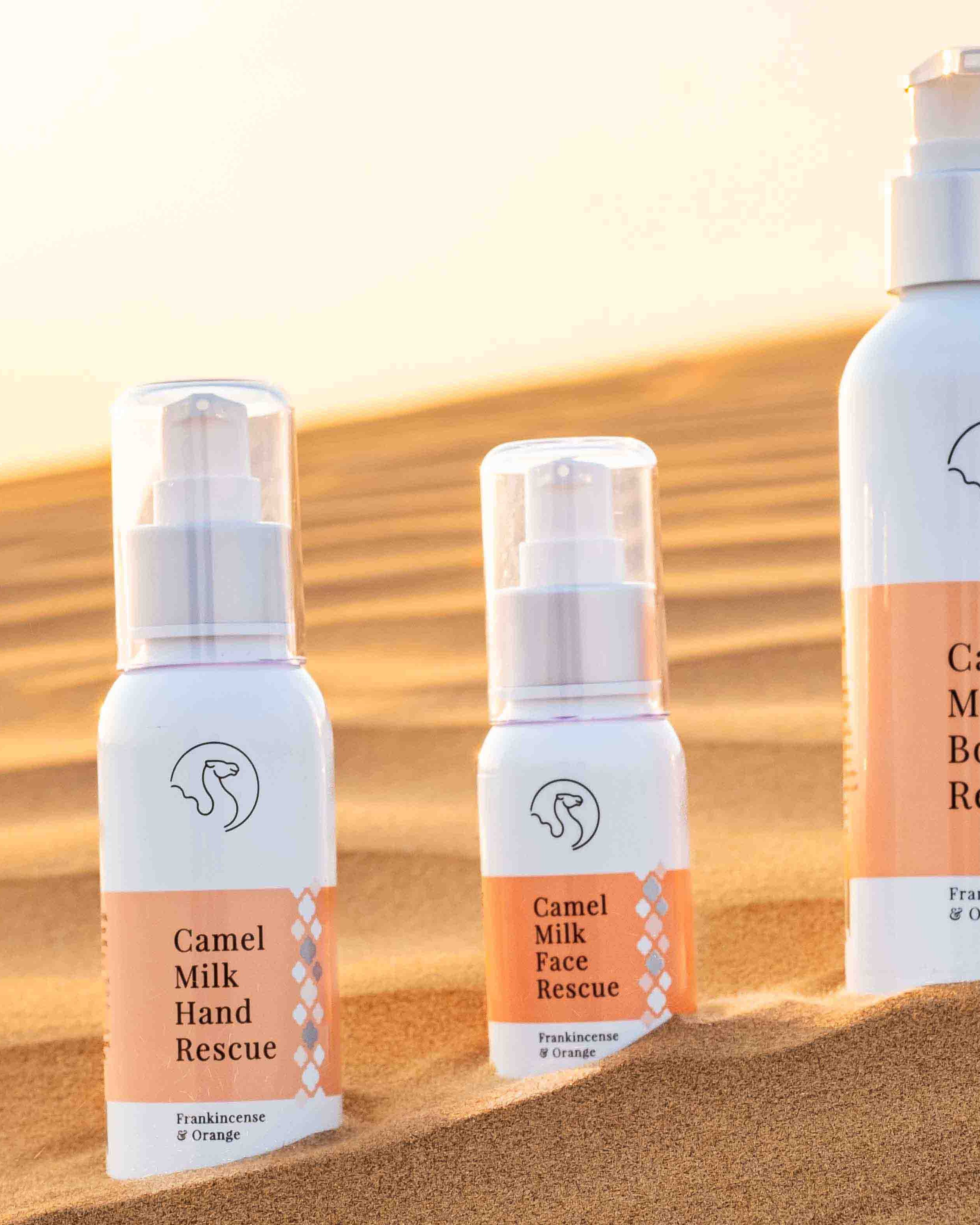 Camel Milk Creams in desert
