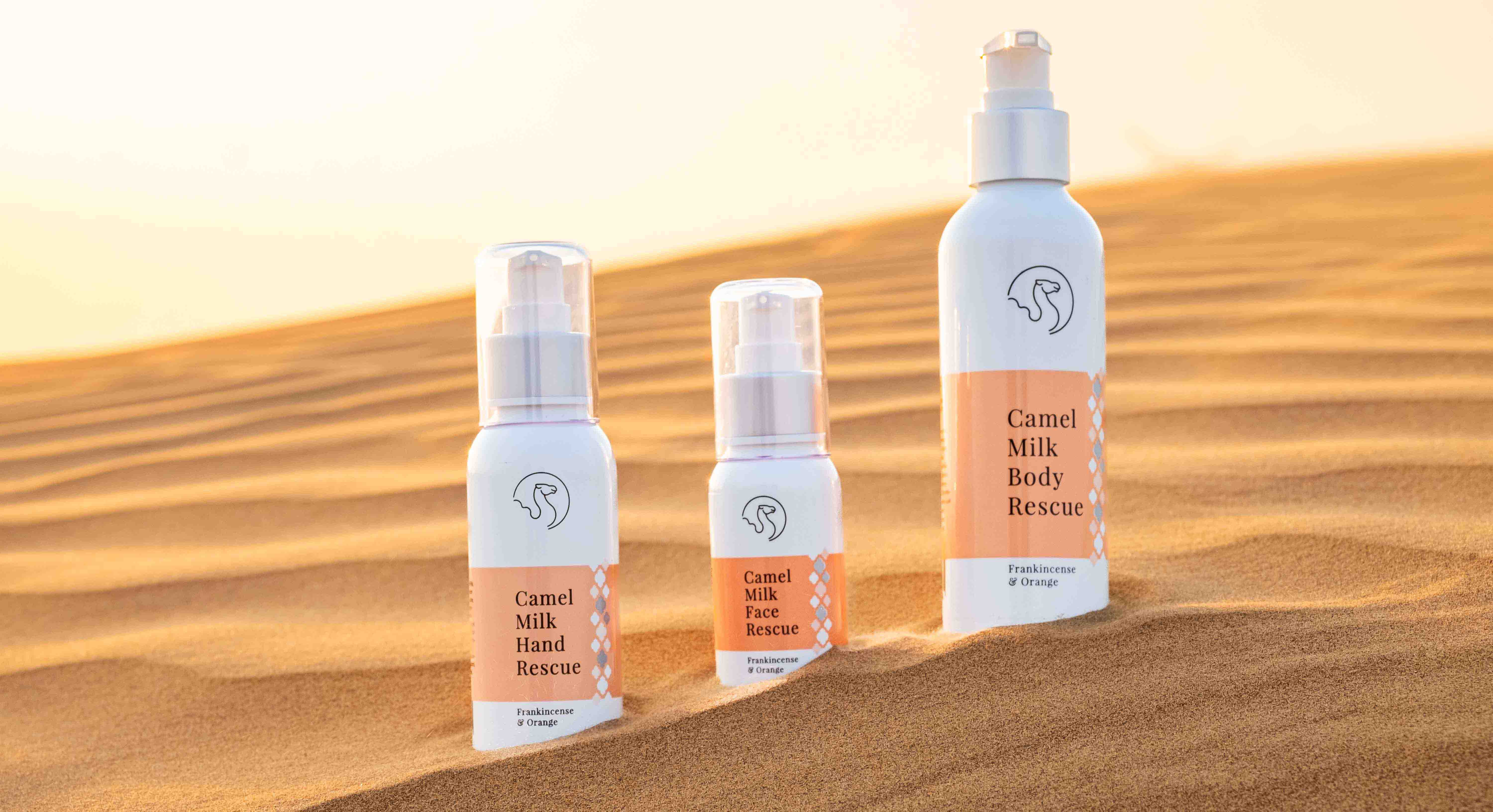 Camel Milk Creams in desert