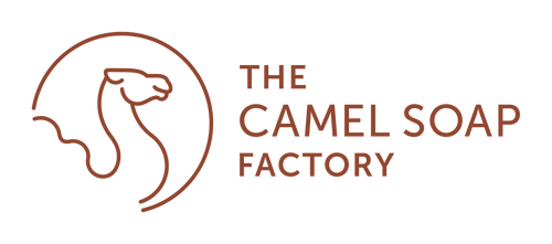 The Camel Soap Factory Horizontal Logo in Brown