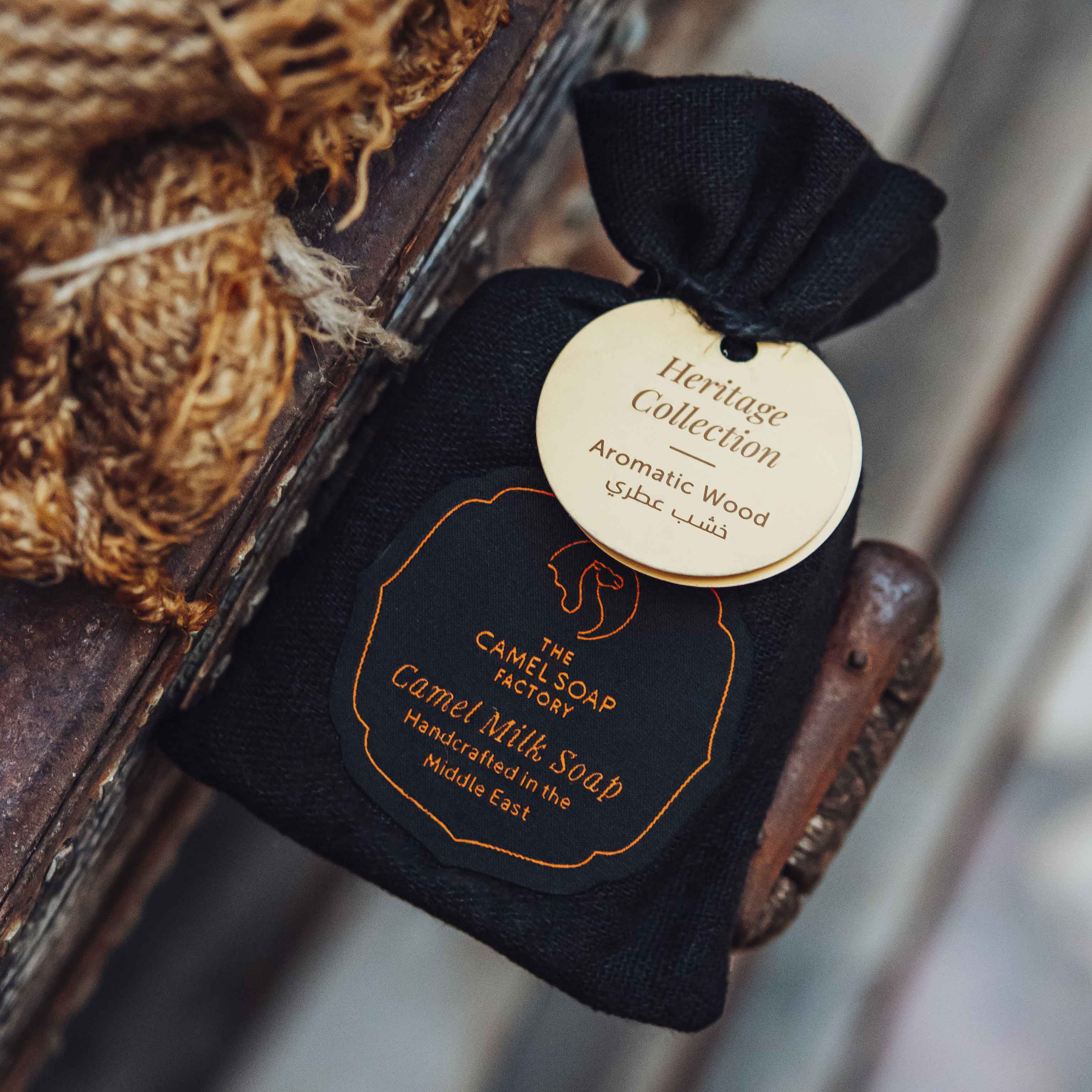Packaged Heritage Soap Aromatic Wood in souk